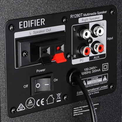 Edifier R1280T 4Inch 2.0 Bookshelf Speakers Black