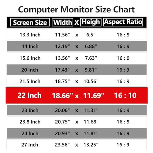 RedANGEL 22 Inch Privacy Screen Protector Model RedANGEL-22-SC Glossy Anti-Spy