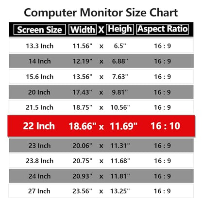 RedANGEL 22 Inch Privacy Screen Protector Model RedANGEL-22-SC Glossy Anti-Spy