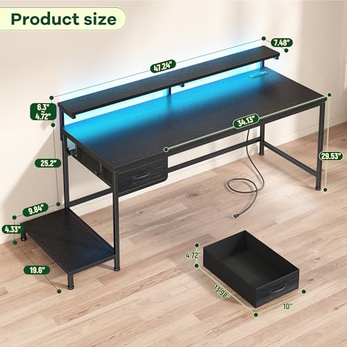 DurayLoly 47.2 Inch Computer Desk Model B0F196128M