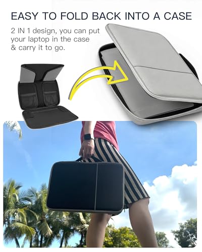 TOVICE 15.7 x 11.8 x 1.4 inches Laptop Sun Shade - Light Grey, UV-Heat Reflective, Water-Resistant