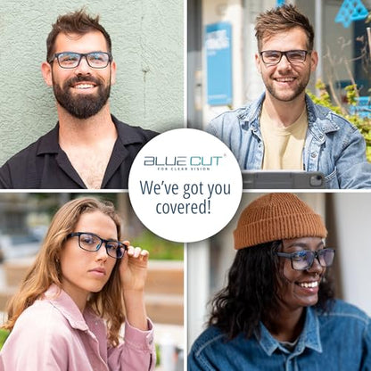 BLUE CUT Large FRED 55mm 17mm 45mm 140mm Blue Light Blocking Glasses