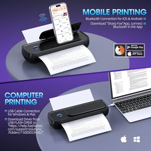 Aixiqee A80 Monochrome Thermal Printer 600x600 dpi