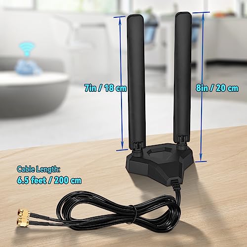 Eightwood Tri-Band WiFi 6E Antenna EWUA0175 2.4GHz 5GHz 6GHz Connectivity Antenna