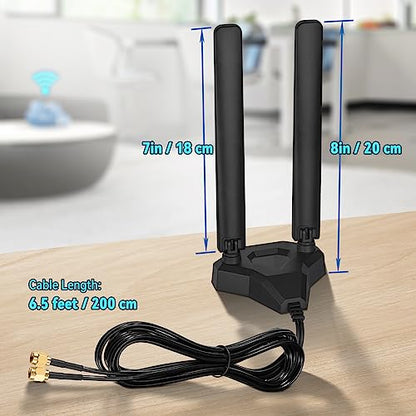 Eightwood Tri-Band WiFi 6E Antenna EWUA0175 2.4GHz 5GHz 6GHz Connectivity Antenna