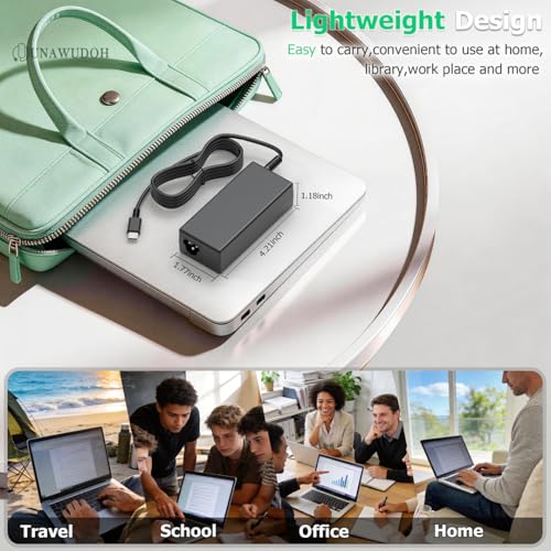 UNAWUDOH 65W USB Type C Laptop Charger SM65CL-01 240V 50-60Hz Charger for Laptops