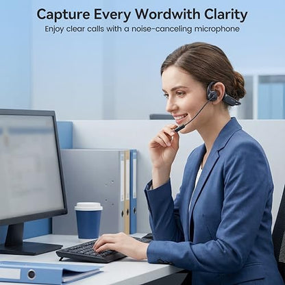 Replglee W3 Bluetooth 5.4 Headphones Wireless Open Ear Design with Microphone