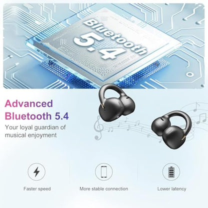 OHAYO A7 Wireless Open Ear Headphones Bluetooth 5.4 Black