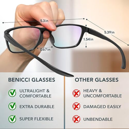 Benicci One Size MINI-Coms Blue Light Blocking Glasses