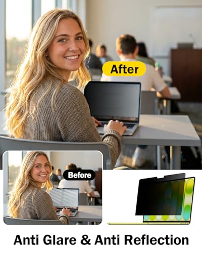F FORITO 13 Inch A3404 MacBook Neo 2026 Anti-Glare Privacy Screen with Blue Light Filtering and Scratch Resistance