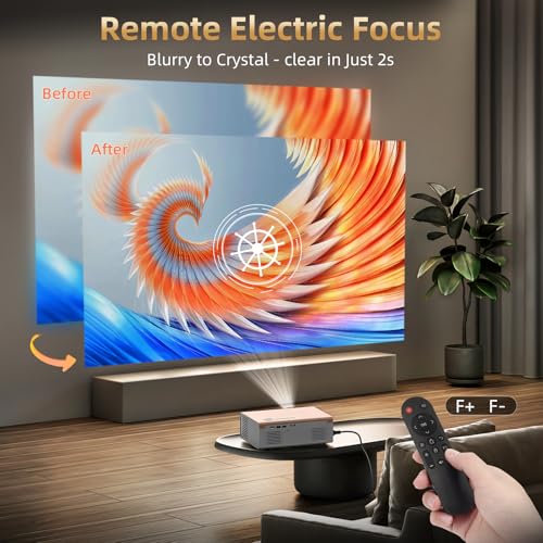 FUDONI Portable Projector GC888A 1920 x 1080 Full HD 320 ANSI Lumens LCD Projector
