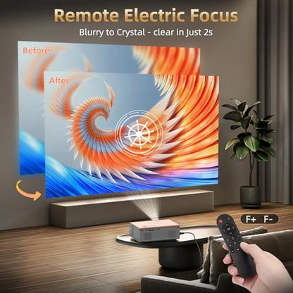 FUDONI Portable Projector GC888A 1920 x 1080 Full HD 320 ANSI Lumens LCD Projector