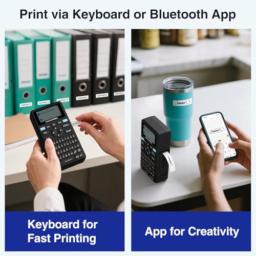 SUPVAN E11 203dpi Thermal Label Printer, Monochrome, Bluetooth, Portable