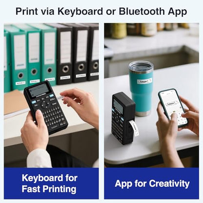 SUPVAN E11 203dpi Thermal Label Printer, Monochrome, Bluetooth, Portable