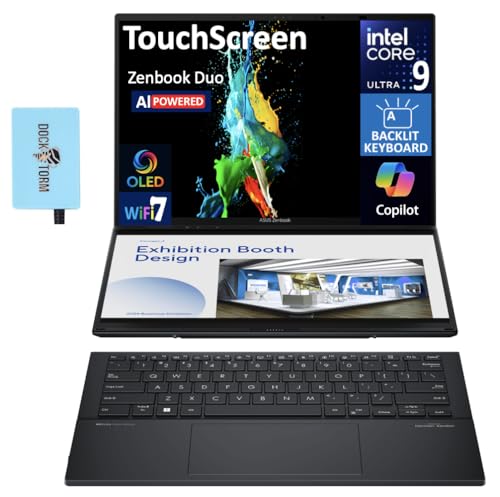 ASUS Zenbook Duo B0FRVTXF33 1920x1200 Touchscreen OLED Convertible Laptop