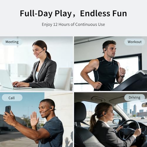 CXK Open Ear Headphones O4 Dynamic Driver Wireless Bluetooth 5.4 Waterproof 12 Hour Battery