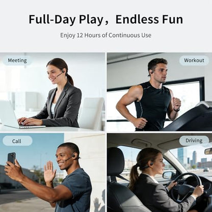 CXK Open Ear Headphones O4 Dynamic Driver Wireless Bluetooth 5.4 Waterproof 12 Hour Battery