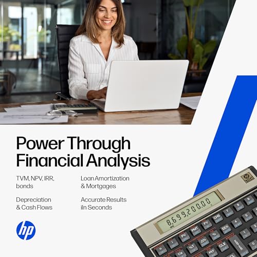 HP 12C Financial Calculator - Battery Powered - LCD Display - Black - Plastic Enclosure