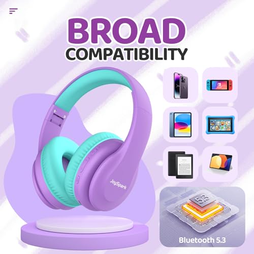 JoySpark Lightweight Bluetooth Headphones T5 Over-Ear 40mm 60 Hours Playtime Wireless