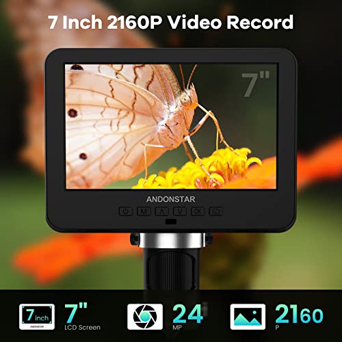 Andonstar 7 In AD246S-M 2160P Digital Microscope 2040x 240V LED Achromatic Handheld