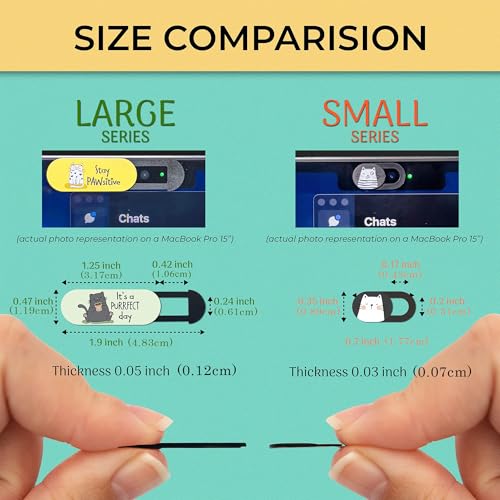 MESMOS Cute Cats Small Webcam Cover Camera Privacy Cover USB