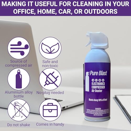 Tharos Distribution 10oz PBM Compressed Air Duster – Moisture-Free Cleaning Solution for Electronics