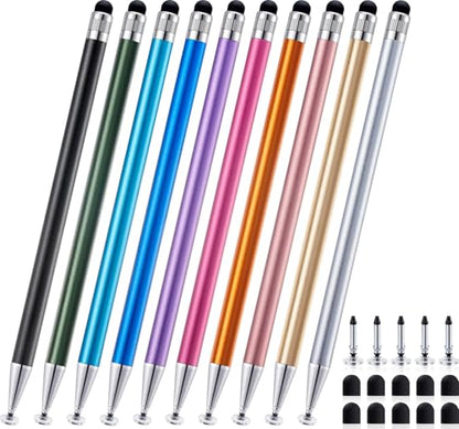 LINFANC 10 Pcs LF1061 Stylus Pens for Touchscreens - Aluminum Construction, 5.98 x 0.31 x 0.31 Inches, Compatible with Android, iPhone, iPad, Tablet, Smartphone