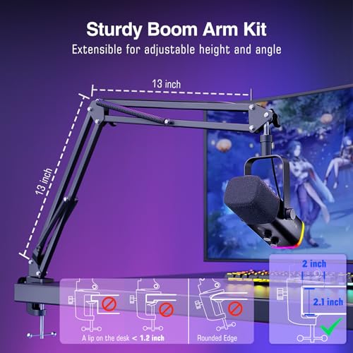 FIFINE AM8T Dynamic Microphone Kit with USB/XLR Connectivity