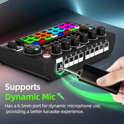 Bonkyo F999X 5 Channel Audio Interface USB Bluetooth Noise Reduction 5 Volts 6.5mm