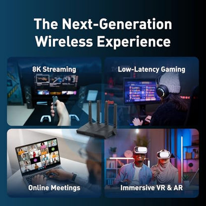 GL.iNet 1 Count GL-BE6500 WiFi 7 Router with 5 Ports 12.5 Gbps Data Rate Dual-Band Ethernet