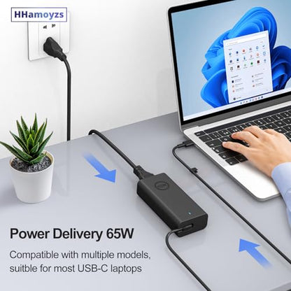 HHamoyzs 65W DZ65200325 USB Type C Laptop Charger, 240 Volts, 3.25 Amps, 20 Volts Output, Black, IEC Test Report