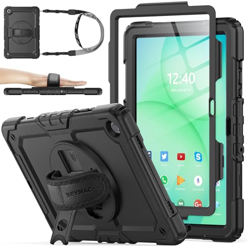 SEYMAC Stock Case for Samsung Galaxy Tab A11 Plus/A9 Plus 11 inch, Model: SM-X230/X235/X236/X238/X210/X216/X218, Black, Full-Body Coverage