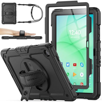SEYMAC Stock Case for Samsung Galaxy Tab A11 Plus/A9 Plus 11 inch, Model: SM-X230/X235/X236/X238/X210/X216/X218, Black, Full-Body Coverage