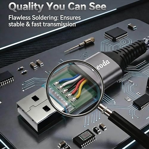 Ruaeoda 6ft Micro USB Cable rR142 Fast Charging Wire CE FCC RoHS USB 2.0