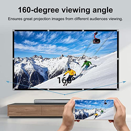HUANYINGBJB 120 inches Manual Matte Projection Screen, Wall Mount, Polyester