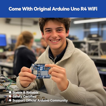 SunFounder Arduino Uno R4 WiFi, USB Connectivity, Compatible with Arduino IDE, Dual Processor, 2 USB Ports, Infrared Wireless, Model Number sunfounder