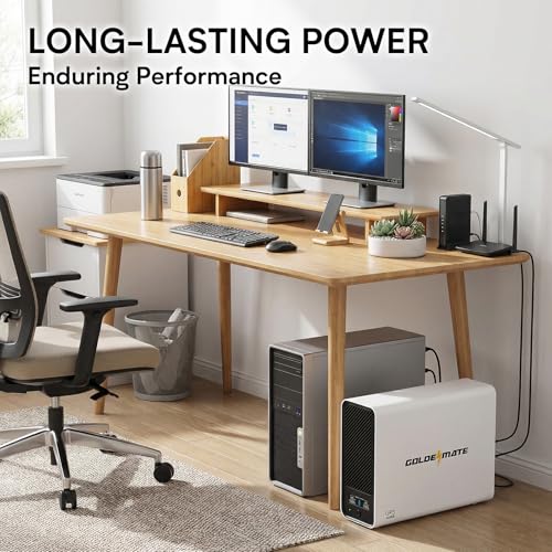 GOLDENMATE 1000VA 800W UPS 120 Volts 30 min runtime Tower Uninterruptible Power Supply