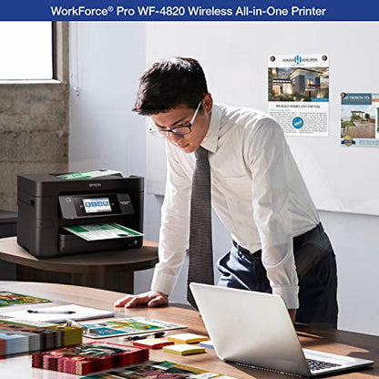 Epson Workforce Pro WF-4820 Inkjet All-In-One Printer, 4800x2400 DPI, 25 ppm, Color Output