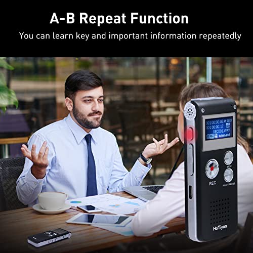 HoTiyan 1.1 Inches H-10001 Digital Voice Recorder USB 2.0 MP3/WAV Audio Recorder