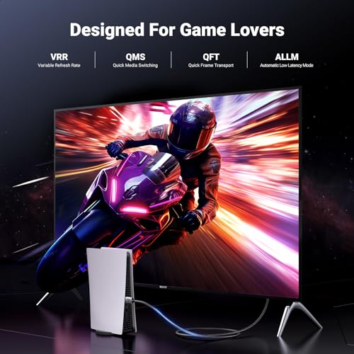 UGREEN 6.6 Feet HDMI 2.1 Cable 48Gbps Male-to-Male Connection