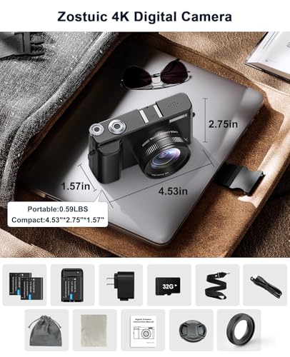 Zostuic Compact DC101 48MP 2160p CMOS Digital Camera