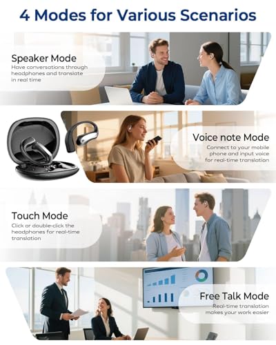 YYBNN In Ear AI Translation Earbuds Bluetooth 5.4 for Adults