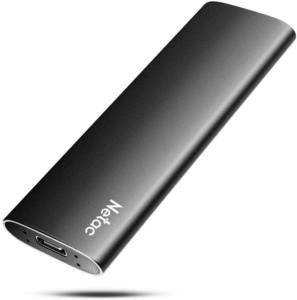 Netac 250GB Zslim Portable Solid State Drive USB 3.2 External Storage