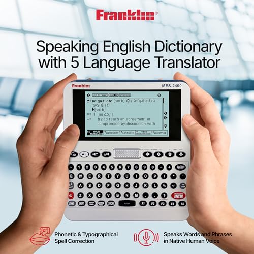 Franklin 6.73 x 6.46 x 1.14 inches MES-2400 Digital Talking Dictionary Multi-Language Translator
