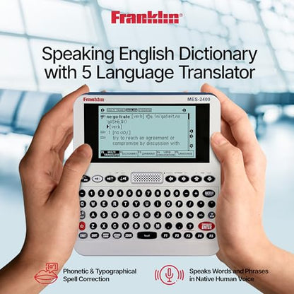 Franklin 6.73 x 6.46 x 1.14 inches MES-2400 Digital Talking Dictionary Multi-Language Translator