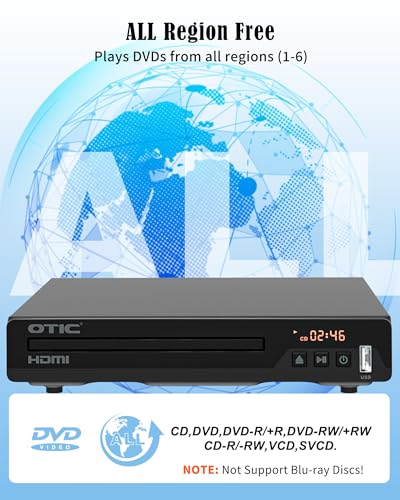 OTIC Compact Multiple Format Media Player HDMI 1080p Resolution