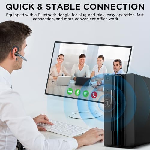 TERUNSOUl Bluetooth Headset Sp1 V5.3 Adaptive Noise Cancellation Wireless Earpiece