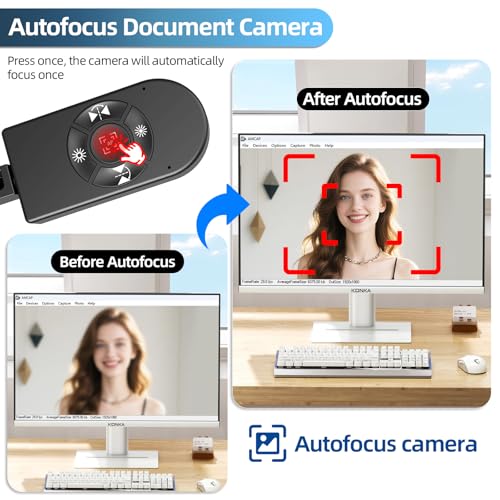 PAKOTOO 1 Count KB700 8MP JPEG 2448P MP4 Document Camera with Autofocus