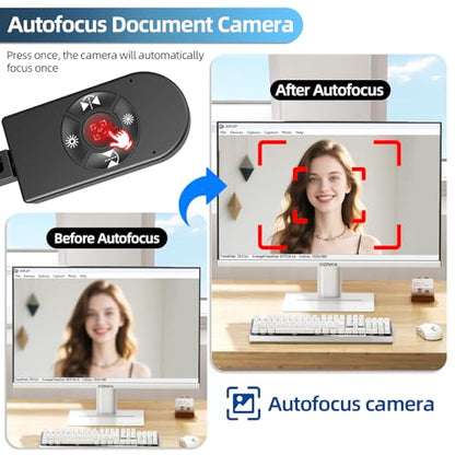 PAKOTOO 1 Count KB700 8MP JPEG 2448P MP4 Document Camera with Autofocus