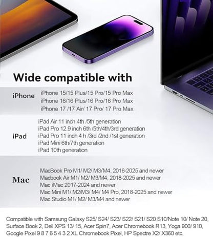 Wahbite USB-C to HDMI Adapter 4K 60Hz Compatible with Multiple Devices